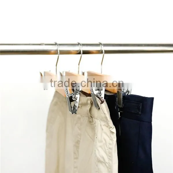 Great Quality Metal Hook Wood Trousers Hanger photo-4
