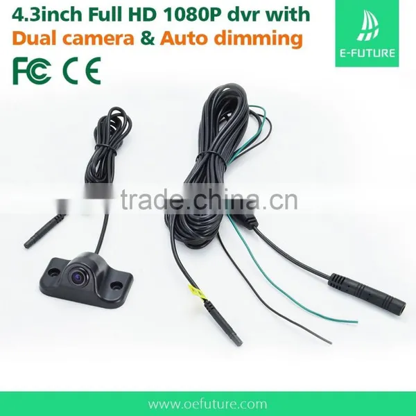 4.3inch Rearview Mirror Car Video Recorder 1080p hd Dual Lens Car Dvr Camera Recorder photo-6