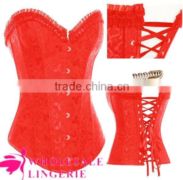 2015 Wholesale Sexy Red Marture Corset Waist Training Fashion Corset to Wear Out photo-5