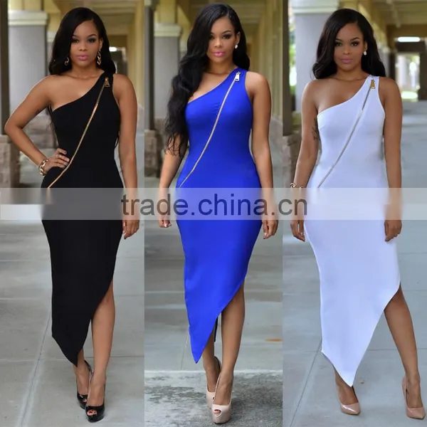 Bonvatt 2017 New Fashion Women's Mini Dress Zipper Dress New Products for Women