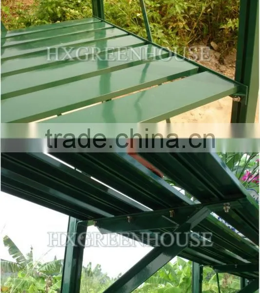 Tempered Glass Sheet Greenhouse With Aluminum Frame HX98125 photo-5