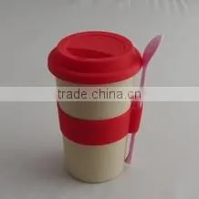 450ml Eco Plant Fiber Drinking Cup With Silicone Lid photo-3