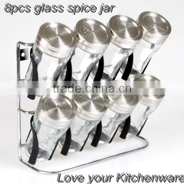 6pcs Oval Spice Jar Set With Metal Rack photo-5