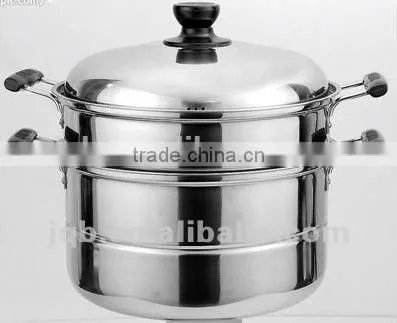 Stainnless Steel 18/8 Steamer Pot With Mirror Polish & Two-double Layer photo-4