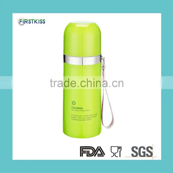 Double Wall Stainless Steel Color Vacuum Flask in Bullet Type photo-5
