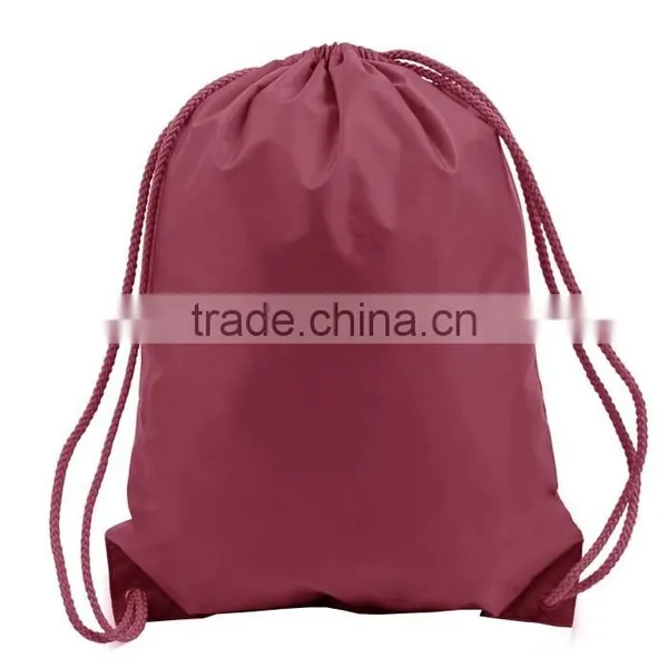 2016 Wholesale Promotion Basic Sport Drawstring Bag With Outer Mesh Pocket photo-4