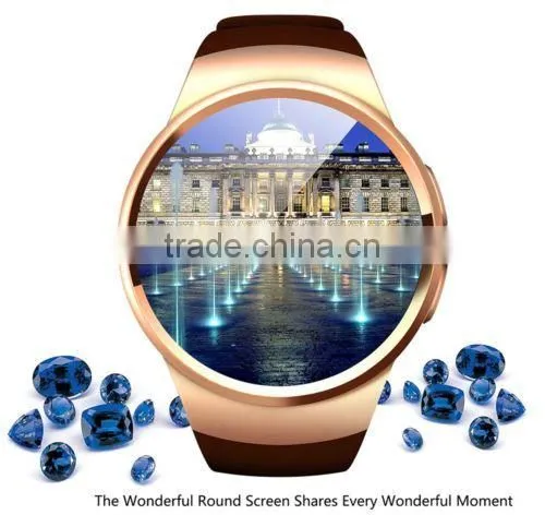 2017 Luxury KW18 Bluetooth Smart Watch Round Dial Talking Watch With Heart Rate Monitor GPS Tracking Watch photo-3