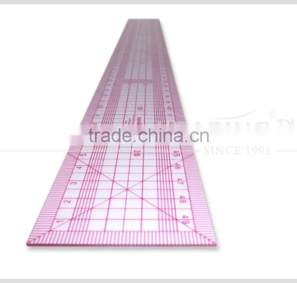 Kearing Brand Straight Sandwich Line Flexible 5*50cm Plastic Garment Ruler for Fashion Design#8001 photo-2