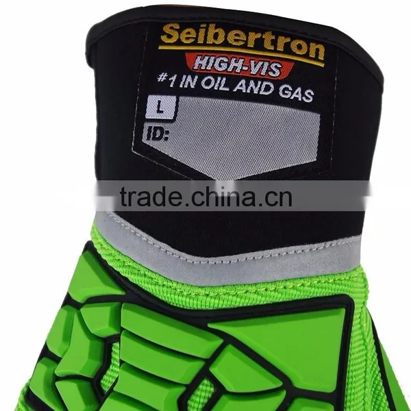 CE 4543 Cut Proof High Visibility Oil and Gas Safety Gloves TPR Cut Resistant Impact Protection Gloves photo-6