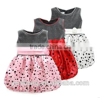 2016 New Summer Baby Girl Polka Dot Dress Princess Dress Lantern Puffy Pettiskirt Tutu photo-4