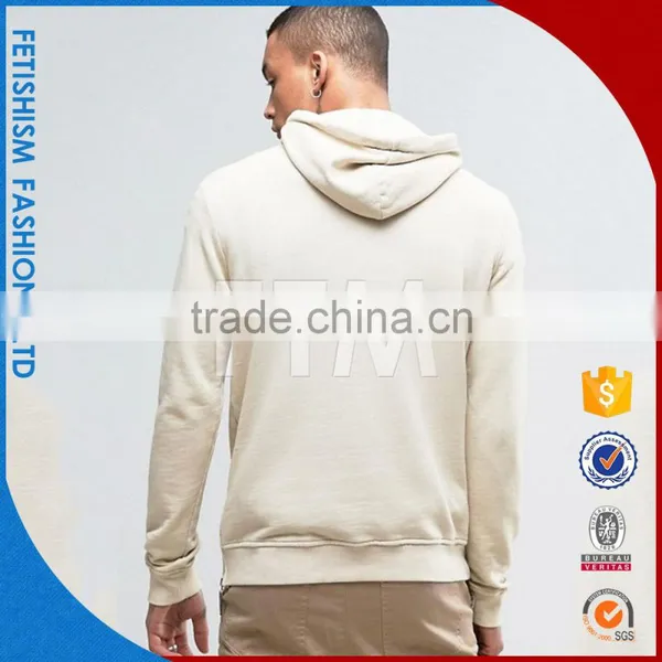 New Spring and Autumn Cotton Fashion Man Thin Solid Blank Alabaster Mens Hoodie Hoody photo-2