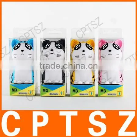 Creative New Mini Portable Cell Phone Cartoon Kitten Small Stereo Wireless Bluetooth Speakers M3 photo-5