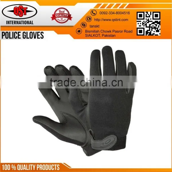 Classic White Nylon Cotton Formal Stretch Police Gloves for Women Mens photo-6