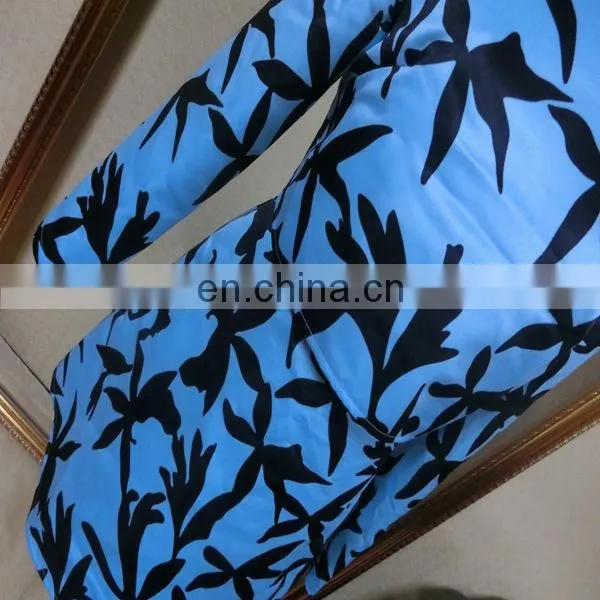 Powersweet 2014 Elegant Long Sleeve Leaf Printed Two Pieces Blouse And Skirt photo-4