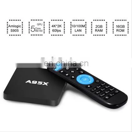 2016 Android TV Box!A95X Android 6.0 Smart Kodi TV Box S905X 2G + 16G 2.4G/ 5G Wifi Bluetooth 16.0 Android TV Box photo-2