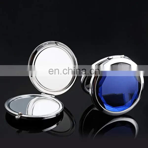 Customized Logo Printed Makeup Double Sides Crystal Decorative Mirror photo-5