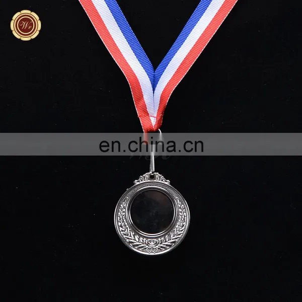 Wr Customized Design Quality Silver Foil Blank Medal Awards Ceremony Accessory Medal photo-3