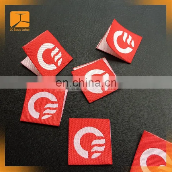 Personalized Design Small Size Round Corner Charm Woven Label for Umbrella photo-2