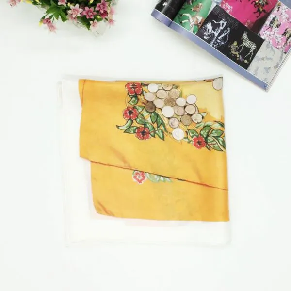 Different Size and High Quality Custom Digital Printed Thin Silk Scarf Malaysia photo-2