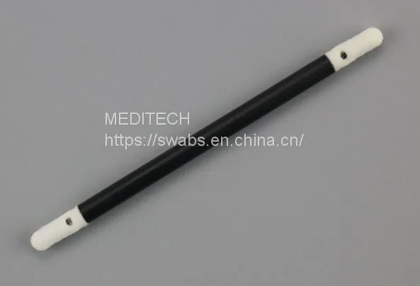 DOUBLE HEAD FOAM SWABS WITH BLACK PLASTIC HANDLE photo-4