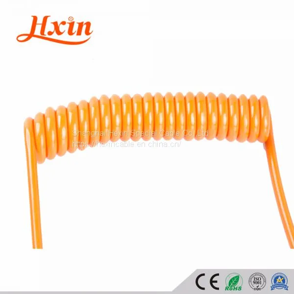 Cores 5*0.14 Mm2 High Elasticity Trailer Spiral Cable CNC Spiral Cable Coiled Cable photo-3