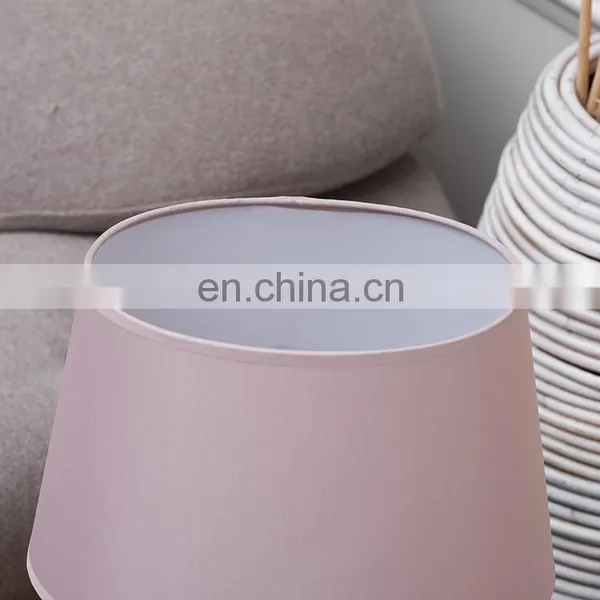 Nordic Simple Style Custom Table Decoration Ceramic Base Home Decor Pink Table Lamp for Hotel Bedside photo-3