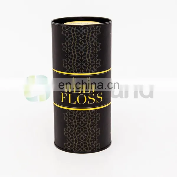 Paper Tube Food Grade Cookies Tin Container Small Gold Round Box photo-2