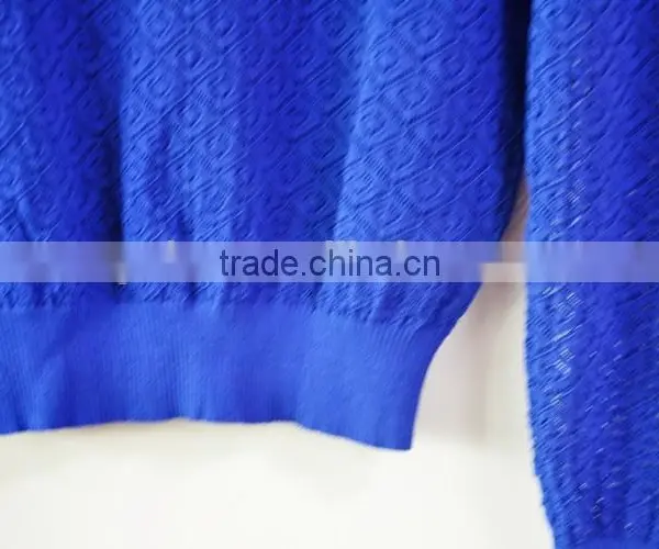 Blue Sexy Pullover Knitted Sweater Girls Summer Sweater photo-4
