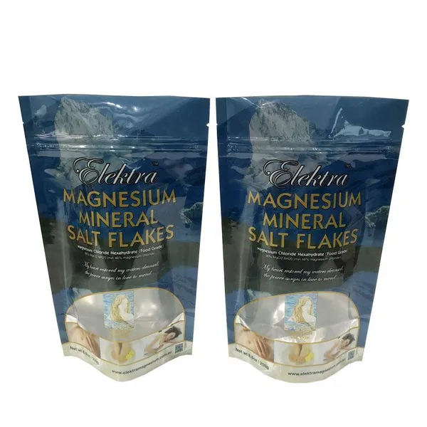 Resealable Heat Seal Foil Bath Salt Packaging / Himalayan Salt Bag With Window photo-2