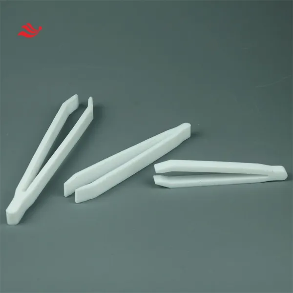 High Temperature Resistance Lab White PTFE Forceps PTFE Tweezers 200MM Size photo-5