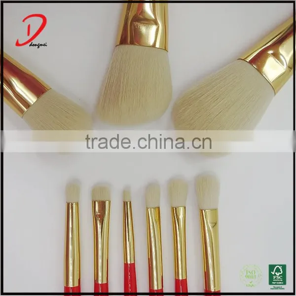 Professional Red Wooden Makeup Brush Set,synthetic Hair Cosmetic Brush Set photo-4
