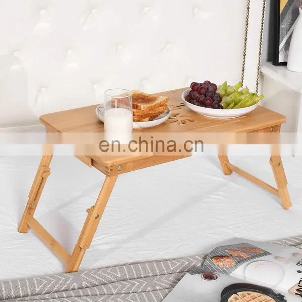 Bamboo Laptop Desk Board With Desk Drawer New Design Adjustable Bamboo Laptop Holder Desk photo-2