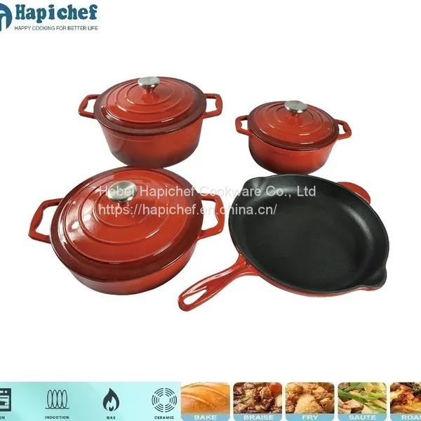Amazon Hot Selling Kitchenware Cast Iron Cookware Set