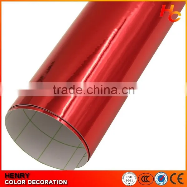 Best Price Fashion Self Adhesive Vinyl Wrap Rolls Chrome Black Car Wrap Vinyl photo-3
