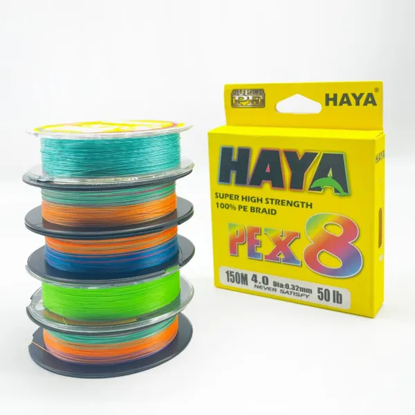 HAYA X8 150m Braided Fishing Lines Never Fade Strong PE Line Smooth Fishing Line Angling Supply Wear photo-4