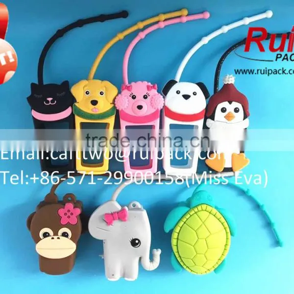 20ml 30ml Animal Silicone Hand Sanitizer Holder in Monkey Shape,cute Mini Shampoo Bottle With Silicone Case photo-2