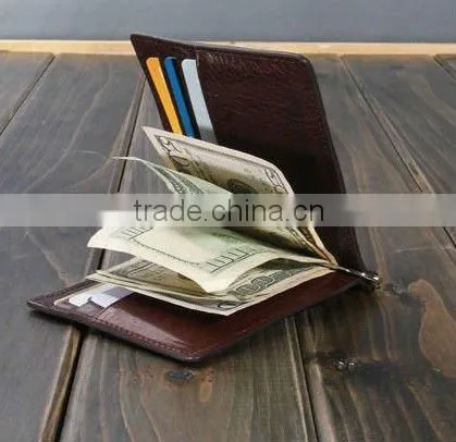2013 New Style Leather Money Clip With Factory Directly Sale Price and Free Smaple Shipping for Leather Money Clip