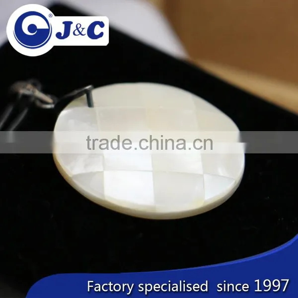 Mother of Pearl Shell Pendant ,MOP Shell Mosaic Pendeloque photo-2