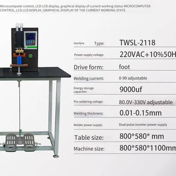 Battery Spot Welder, Lithium Battery Spot Welding Machine, Semi-automatic Lithium Battery Welding Machine, Gantry Frame Battery Cell Spot Welding Equipment photo-3