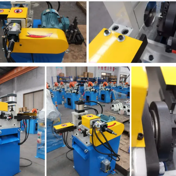 Single Double Head Pipe Tube Bar End Automatic Hydraulic Pneumatic Chamfering Bevel Machine photo-2