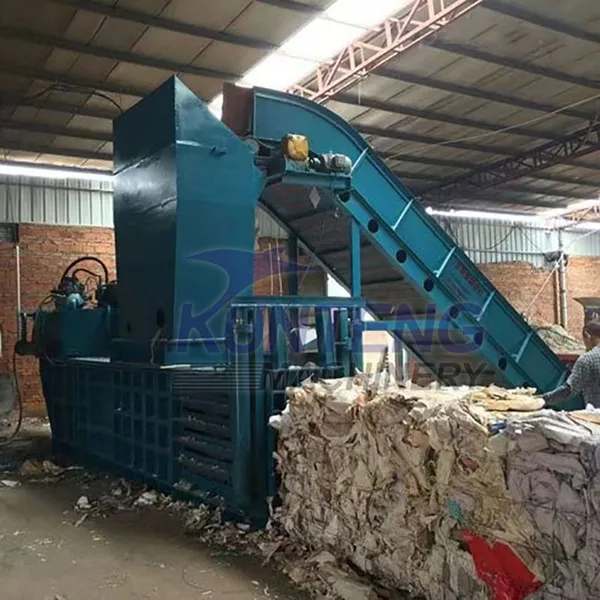 Industrial Horizontal Municipal Solid Waste Straw Waste Plastic Waste Alfalfa Grass Hydraulic Baler EPC photo-2