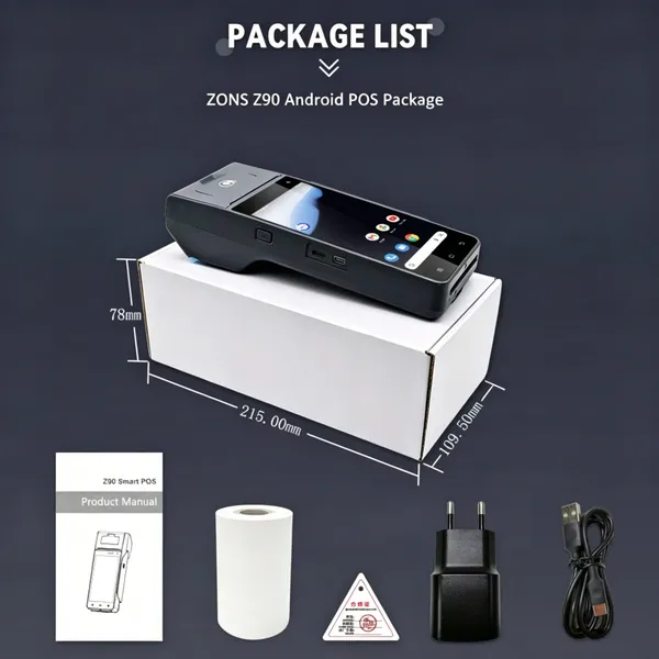 Z90 Handheld Android POS Machine Built-in 58mm Thermal Printer for Restaurant & Shop photo-5