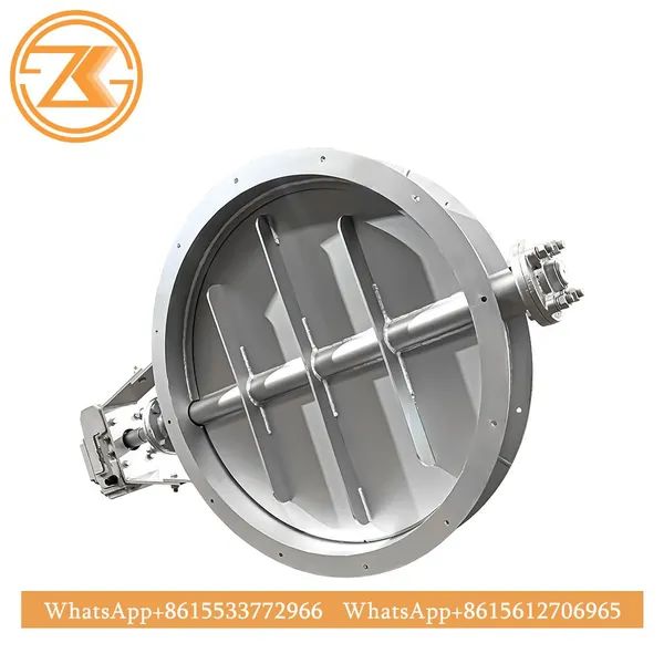 Pneumatic Square Round Ventilation Damper Industrial Flue Gas Butterfly Valve For Air Purification Equipment photo-3