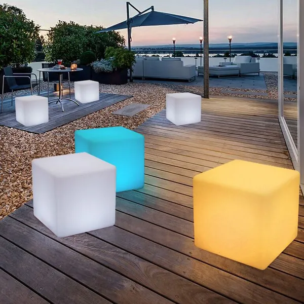 Custom Logo Retractable LED Bar Stools 16 Different Color Changing Outdoor Event Plastic Light up Waterproof LED Cube Bar Chair photo-4