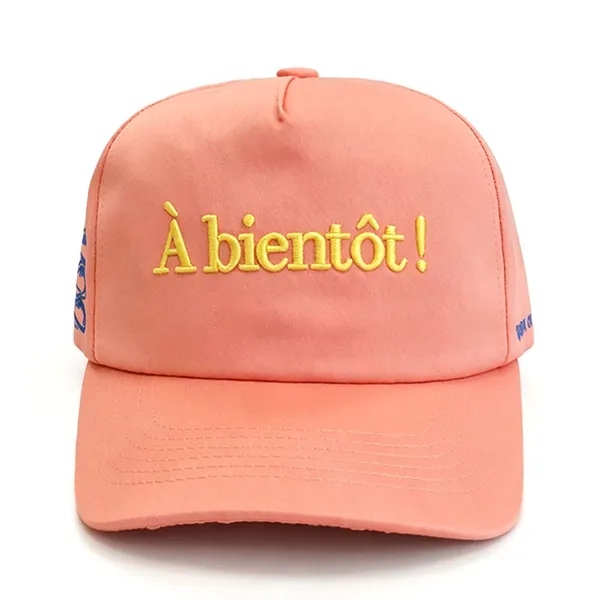 5 Panel Unstructured Baseball Cap 3D Embroidery Logo Baseball Caps Custom Baseball Hat With Private Label photo-2