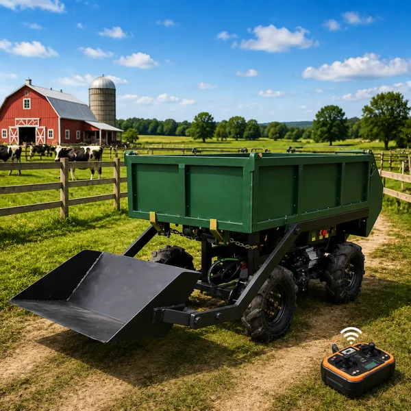 Wireless Remote Control Self Loading Dumper All Terrain Utility Transporter for Agricultural Applications