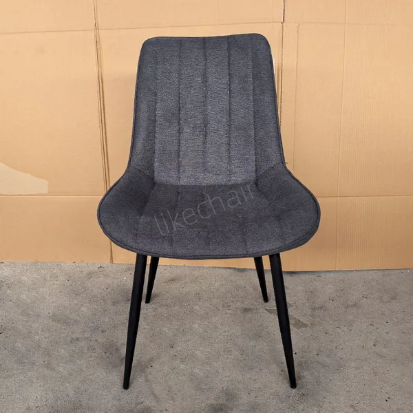 Premium Velvet Fabric Dining Chair With Durable Metal Legs Modern Design for Home & Hotel Use