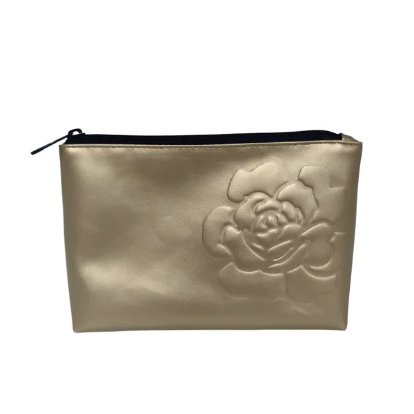 Embossed Rose PU Cosmetic Pouch