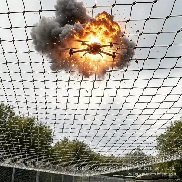 Anti-Drone Protection Net, Galvanized Steel Wire Rope With Custom Mesh Size And Wire Diameter photo-3