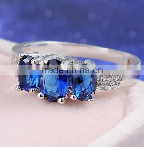 Blue Stone Saudi Arabia Gold Wedding Ring Price photo-4
